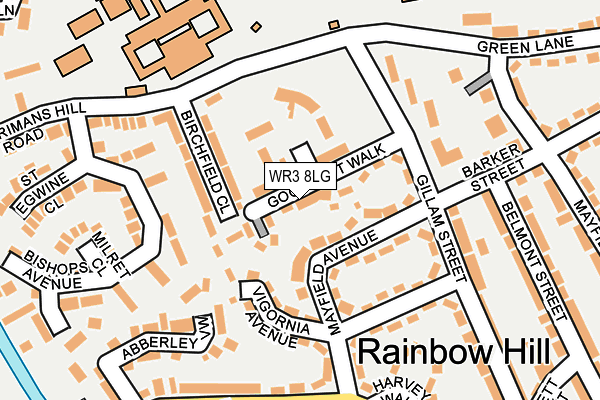 WR3 8LG map - OS OpenMap – Local (Ordnance Survey)