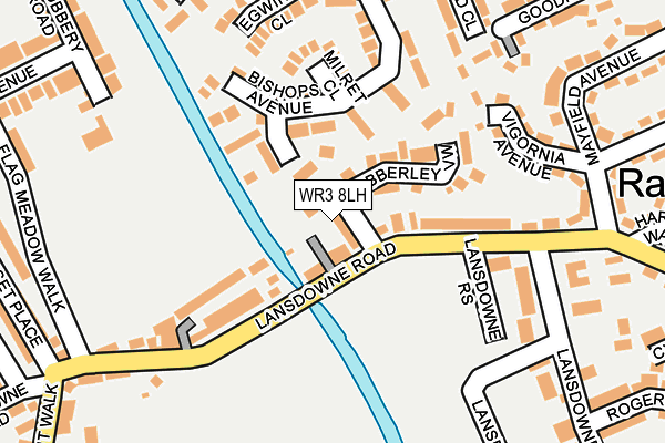 WR3 8LH map - OS OpenMap – Local (Ordnance Survey)