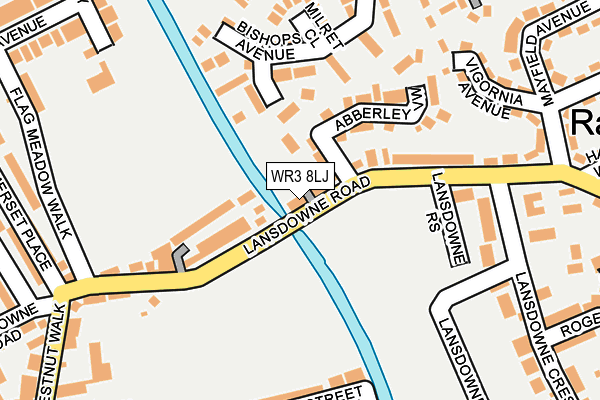 WR3 8LJ map - OS OpenMap – Local (Ordnance Survey)