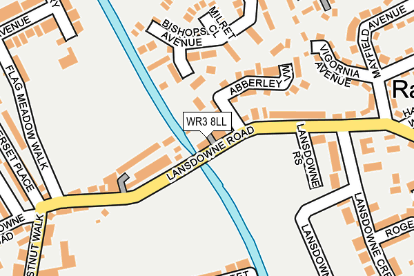 WR3 8LL map - OS OpenMap – Local (Ordnance Survey)