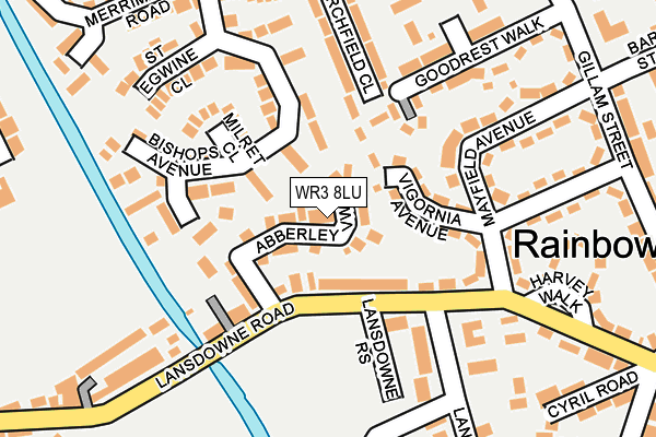 WR3 8LU map - OS OpenMap – Local (Ordnance Survey)