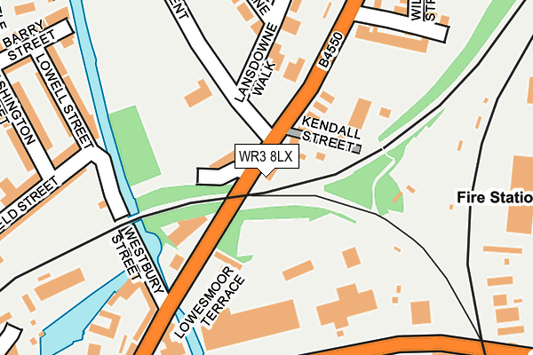 WR3 8LX map - OS OpenMap – Local (Ordnance Survey)
