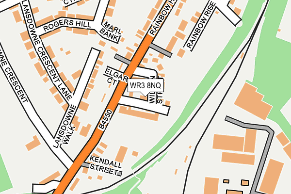 WR3 8NQ map - OS OpenMap – Local (Ordnance Survey)