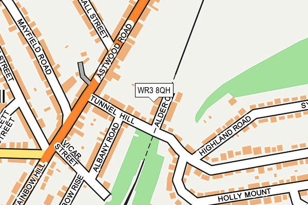 WR3 8QH map - OS OpenMap – Local (Ordnance Survey)
