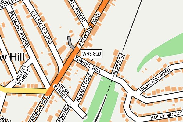 WR3 8QJ map - OS OpenMap – Local (Ordnance Survey)