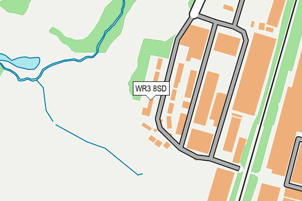 WR3 8SD map - OS OpenMap – Local (Ordnance Survey)