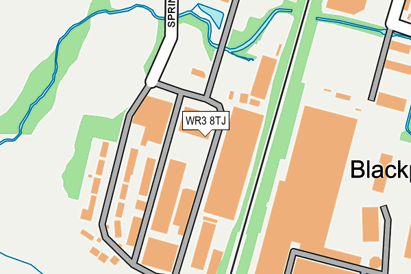 WR3 8TJ map - OS OpenMap – Local (Ordnance Survey)