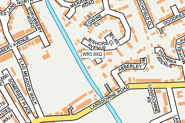WR3 8XQ map - OS OpenMap – Local (Ordnance Survey)