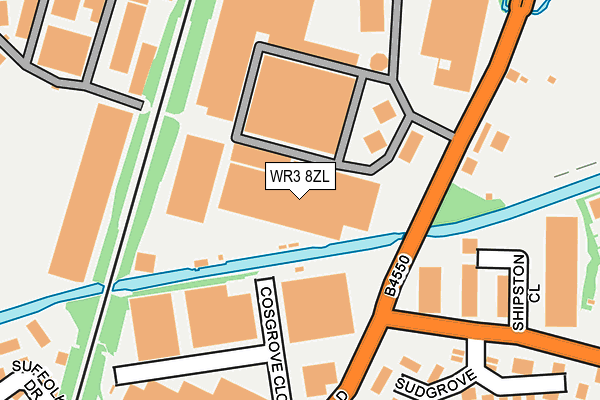 WR3 8ZL map - OS OpenMap – Local (Ordnance Survey)