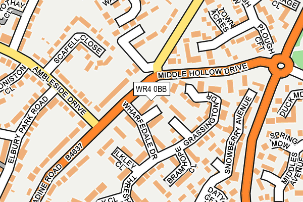 WR4 0BB map - OS OpenMap – Local (Ordnance Survey)