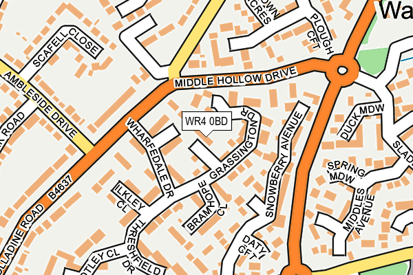 WR4 0BD map - OS OpenMap – Local (Ordnance Survey)
