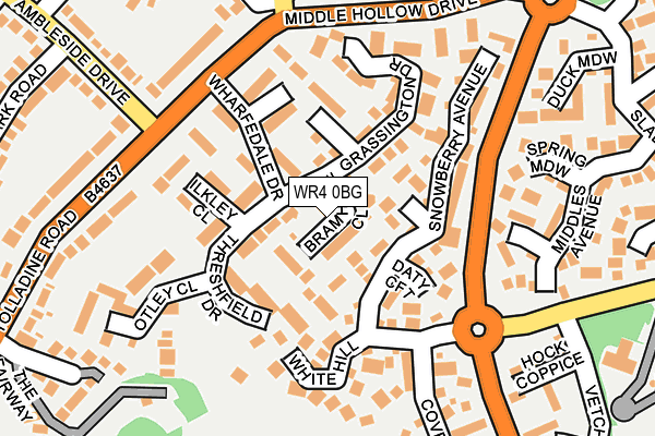 WR4 0BG map - OS OpenMap – Local (Ordnance Survey)