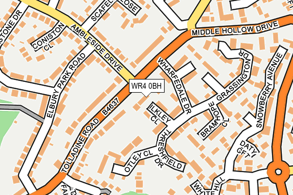 WR4 0BH map - OS OpenMap – Local (Ordnance Survey)