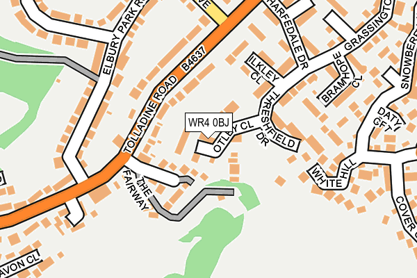 WR4 0BJ map - OS OpenMap – Local (Ordnance Survey)