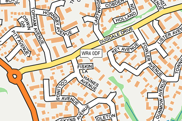 WR4 0DF map - OS OpenMap – Local (Ordnance Survey)