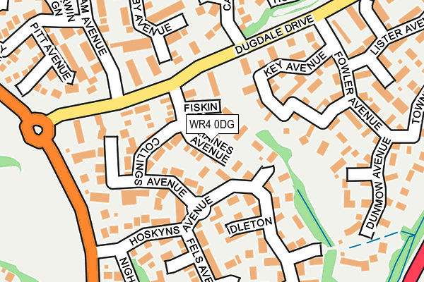 WR4 0DG map - OS OpenMap – Local (Ordnance Survey)
