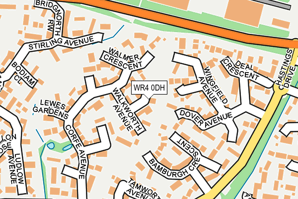 WR4 0DH map - OS OpenMap – Local (Ordnance Survey)