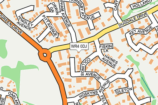 WR4 0DJ map - OS OpenMap – Local (Ordnance Survey)