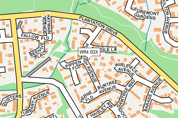 WR4 0DX map - OS OpenMap – Local (Ordnance Survey)