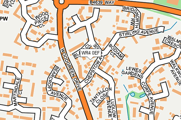 WR4 0EF map - OS OpenMap – Local (Ordnance Survey)