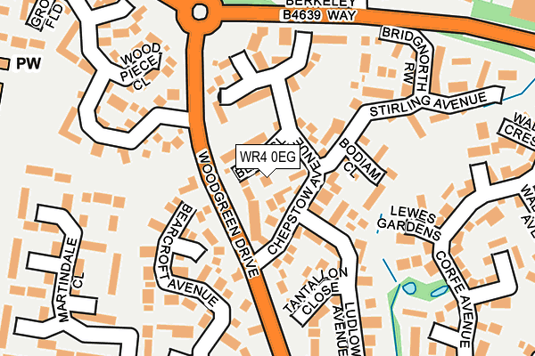 WR4 0EG map - OS OpenMap – Local (Ordnance Survey)
