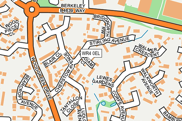WR4 0EL map - OS OpenMap – Local (Ordnance Survey)