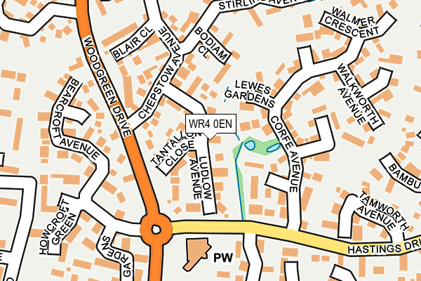 WR4 0EN map - OS OpenMap – Local (Ordnance Survey)