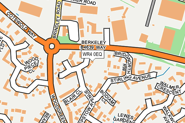 WR4 0EQ map - OS OpenMap – Local (Ordnance Survey)