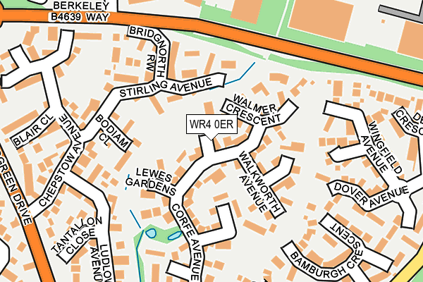 WR4 0ER map - OS OpenMap – Local (Ordnance Survey)