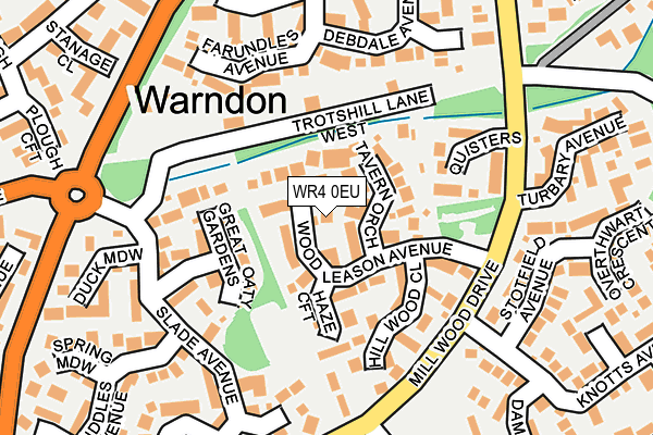 WR4 0EU map - OS OpenMap – Local (Ordnance Survey)
