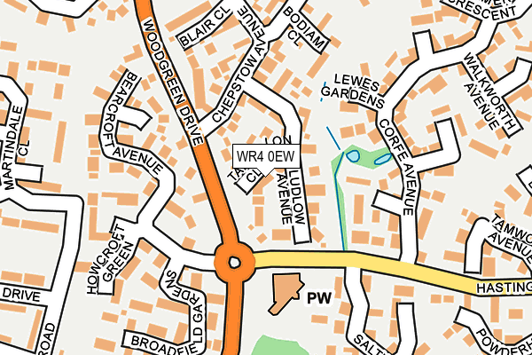 WR4 0EW map - OS OpenMap – Local (Ordnance Survey)