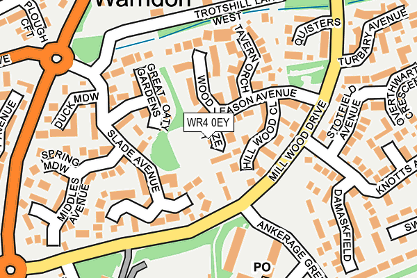 WR4 0EY map - OS OpenMap – Local (Ordnance Survey)