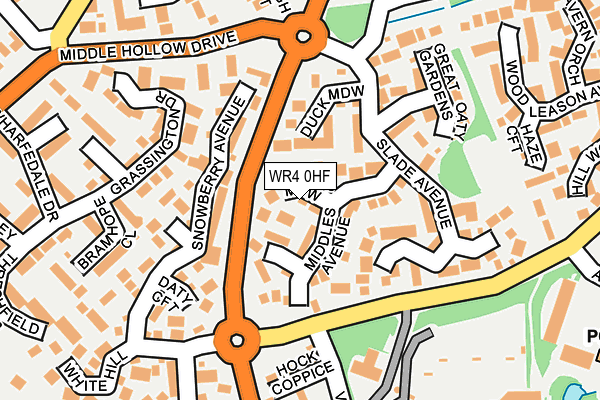 WR4 0HF map - OS OpenMap – Local (Ordnance Survey)