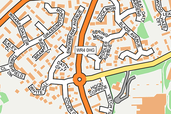 WR4 0HG map - OS OpenMap – Local (Ordnance Survey)