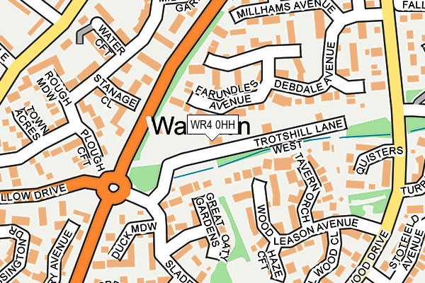 WR4 0HH map - OS OpenMap – Local (Ordnance Survey)
