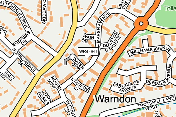 WR4 0HJ map - OS OpenMap – Local (Ordnance Survey)