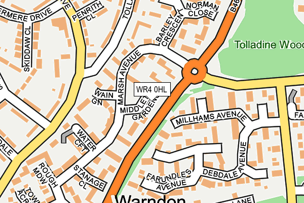 WR4 0HL map - OS OpenMap – Local (Ordnance Survey)