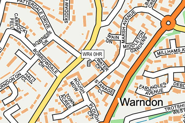 WR4 0HR map - OS OpenMap – Local (Ordnance Survey)