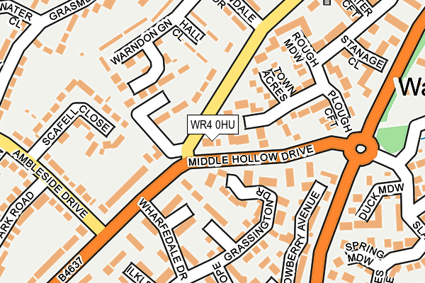 WR4 0HU map - OS OpenMap – Local (Ordnance Survey)