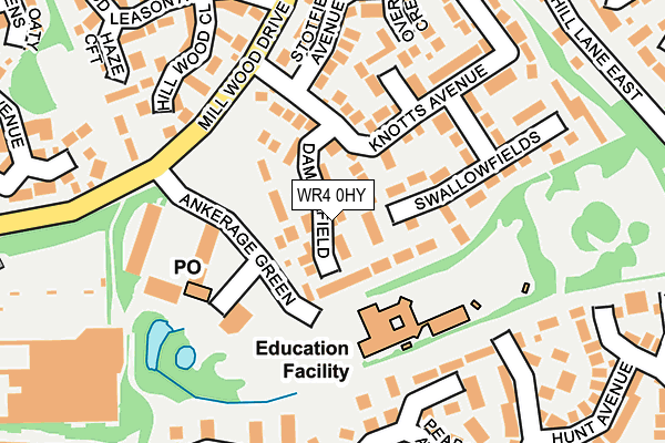 WR4 0HY map - OS OpenMap – Local (Ordnance Survey)