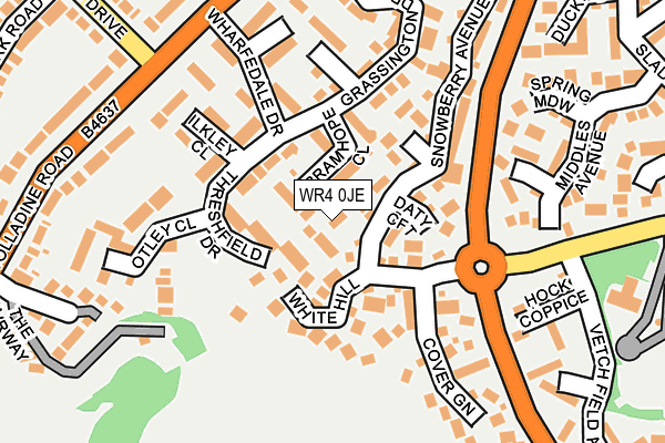 WR4 0JE map - OS OpenMap – Local (Ordnance Survey)