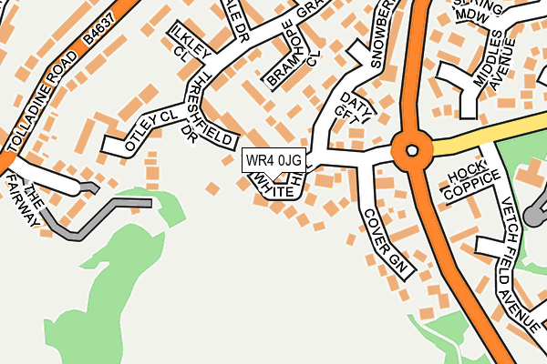 WR4 0JG map - OS OpenMap – Local (Ordnance Survey)