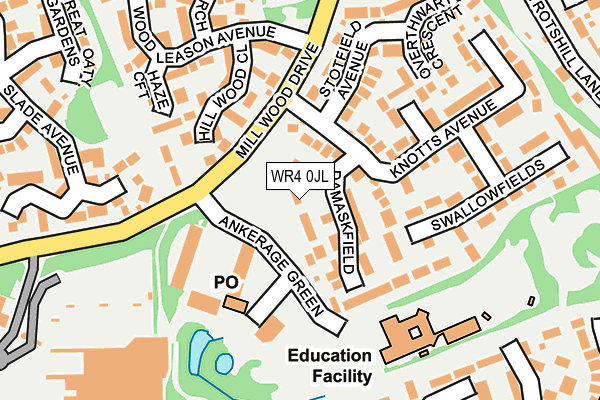 WR4 0JL map - OS OpenMap – Local (Ordnance Survey)