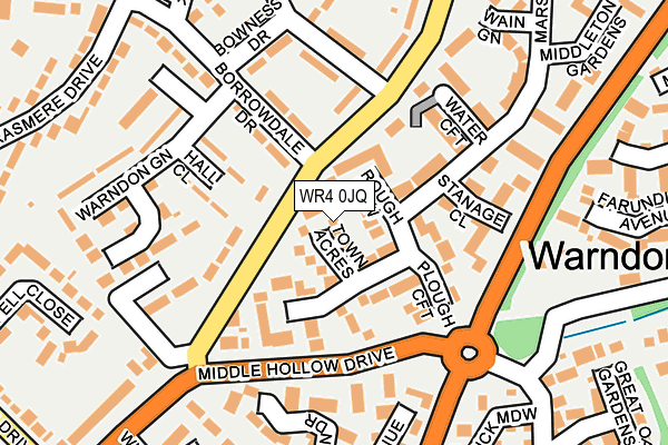 WR4 0JQ map - OS OpenMap – Local (Ordnance Survey)