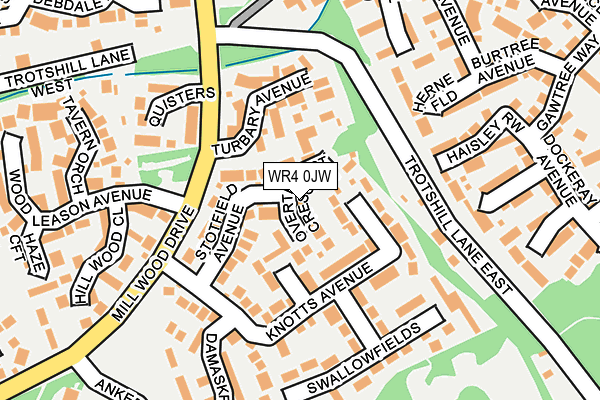 WR4 0JW map - OS OpenMap – Local (Ordnance Survey)