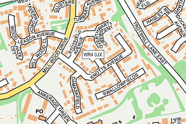 WR4 0JX map - OS OpenMap – Local (Ordnance Survey)
