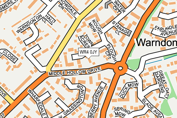 WR4 0JY map - OS OpenMap – Local (Ordnance Survey)