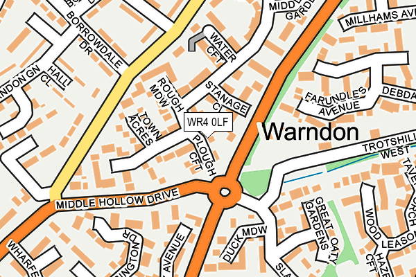 WR4 0LF map - OS OpenMap – Local (Ordnance Survey)