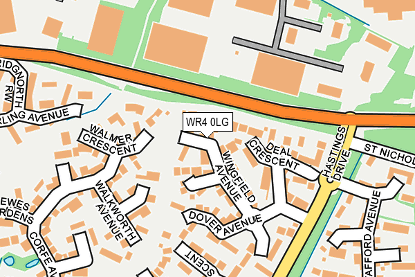 WR4 0LG map - OS OpenMap – Local (Ordnance Survey)