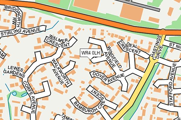 WR4 0LH map - OS OpenMap – Local (Ordnance Survey)